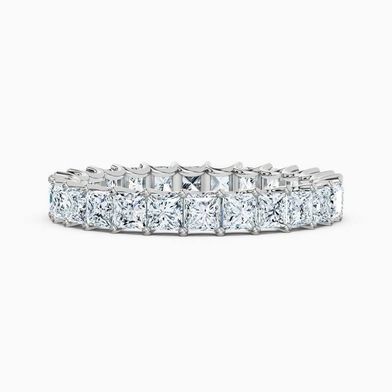Auriya 14k Gold Princess Lab Grown Diamond Eternity Band 2.60 - 11.25 ct. tw. (F-G, VS) - 2.60 ct. wt. - 6.5 - White