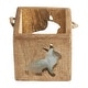 preview thumbnail 2 of 4, Bunny Hop Wooden Bunny Cutout Box w/ Twine 4.75x5x5