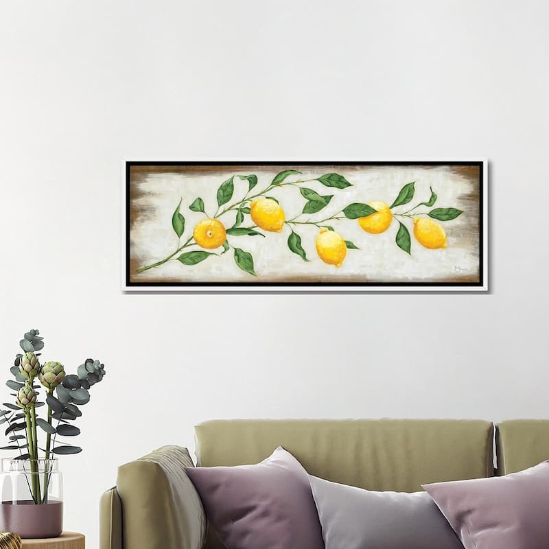iCanvas "Lemon Branch" by Hollihocks Art Framed Canvas Print