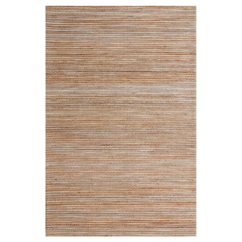 Sevita Stripe Natural Jute and Wool Blend Indoor Area Rug - 7'9 x 9'9 - Beige/Natural