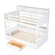 preview thumbnail 11 of 12, Twin Bunk Bed with All-in-one Cabinet Shelf Beside Both Upper Bed and Down Bed, Drawers Underneath - Twin over Twin Bed