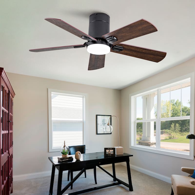 42-inch Ceiling Fans with Light and Remote, Dimmable LED, Quiet Reversible DC Motor,for Bedroom Indoor Outdoor Use