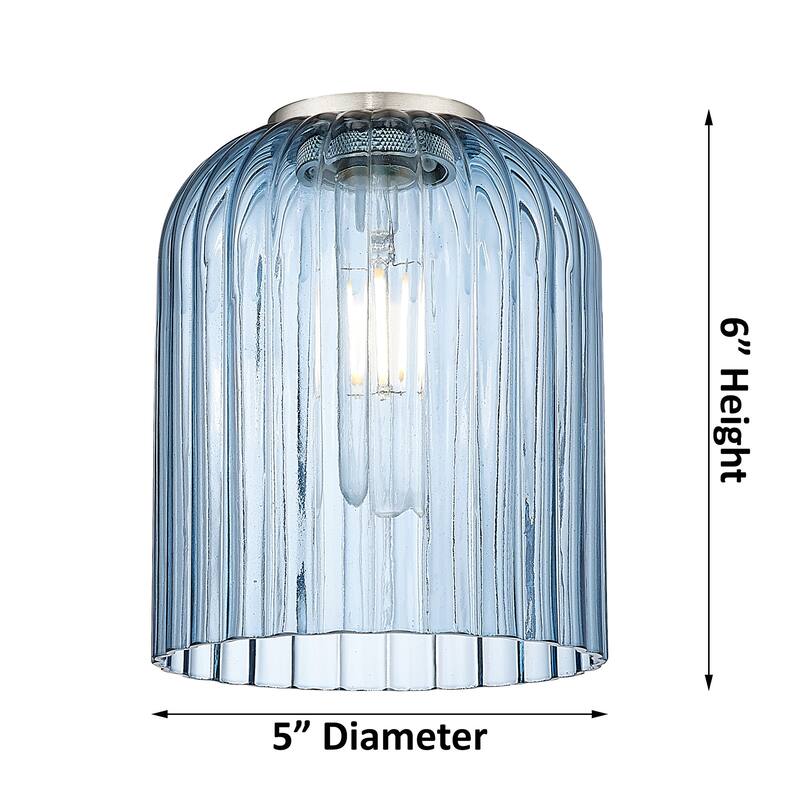 Innovations Lighting 716-1C-11-5 Bridal Veil Semi-Flush Bridal Veil 5"