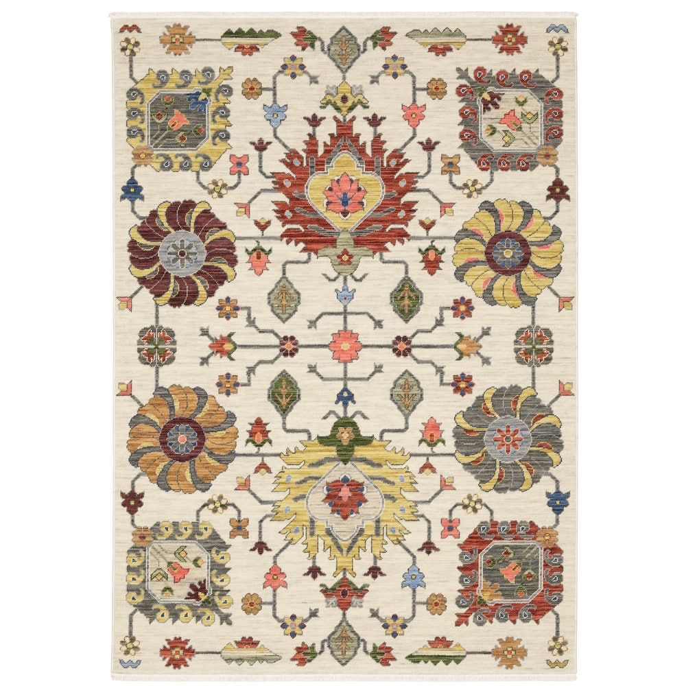 Style Haven Lawson Classic Bohemian Wool Fringe Edge Area Rug