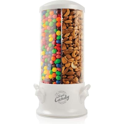 Rotating Triple Candy Dispenser - White