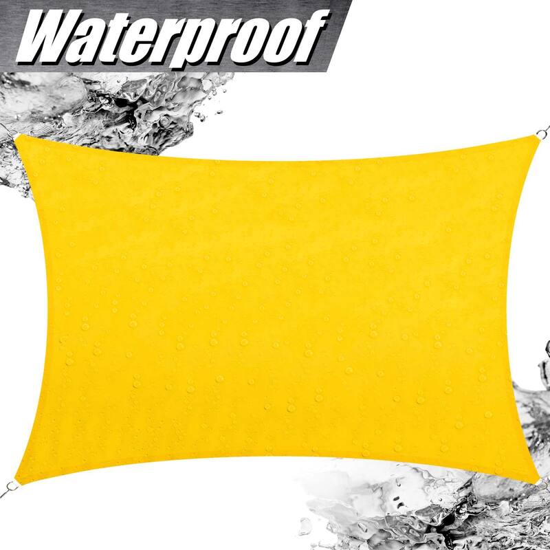 ColourTreeUSA Rectangle Waterproof Sun Shade Sail HDPE Mesh Fabric Screen Canopy UV Block 220 GSM