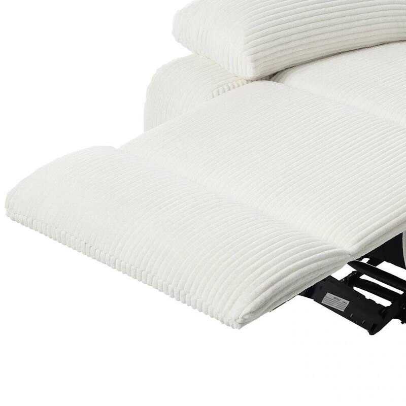 2 Piece Modern Corduroy Upholstery Push Back Manual Recliner Chair