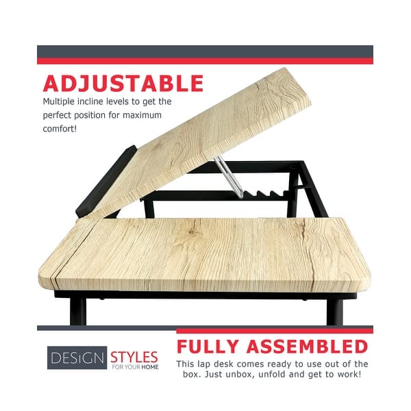 Designstyles Adjustable Laptop Table With Fold Able Legs Overstock 30070492