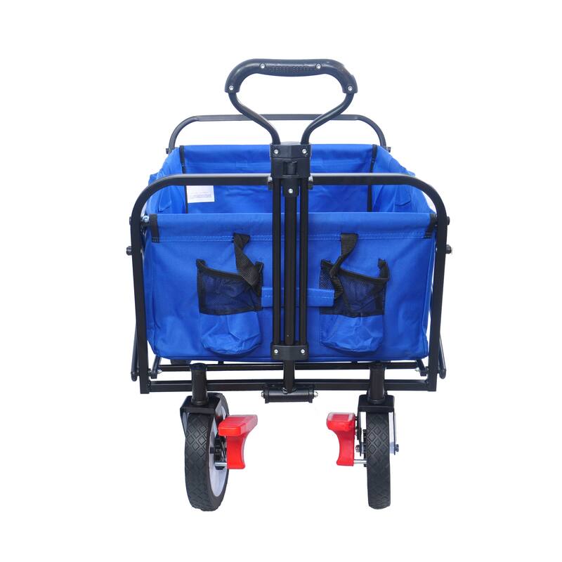 Folding Garden & Beach Utility Wagon Cart, Blue