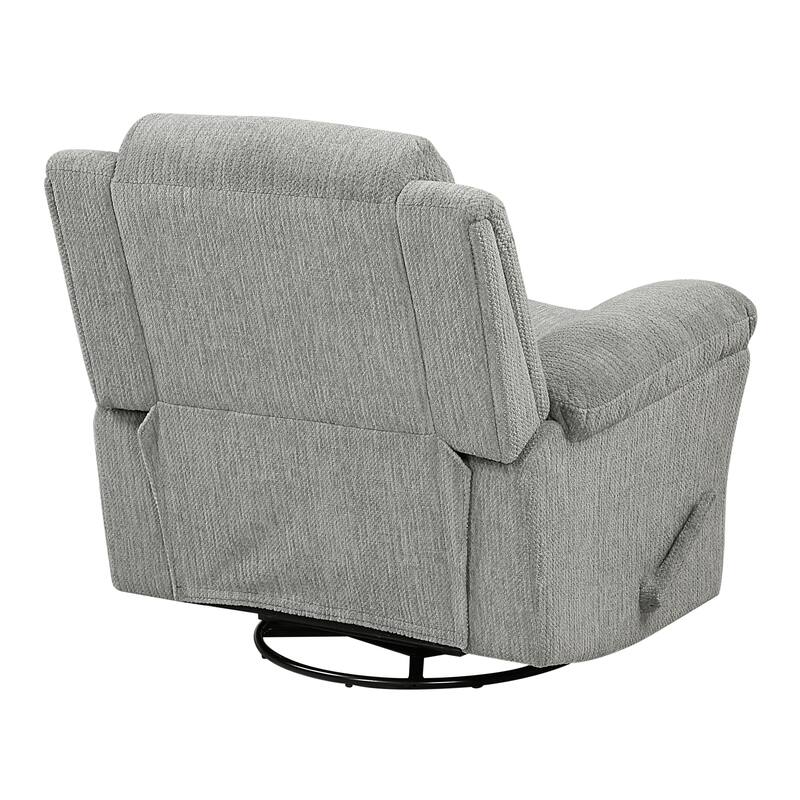 Sofiane 41" Microfiber Swivel Glider Recliner - Pull-Handle Motion