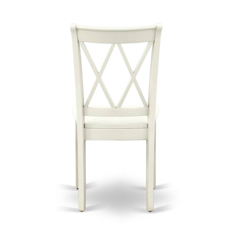 East West Furniture Dining Table Set- a Rectangle Kitchen Table and Dinette Chairs, Linen White(Pieces Option)