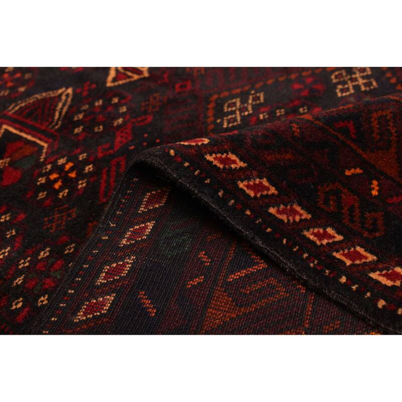 ECARPETGALLERY Hand-knotted Teimani Black, Dark Brown Wool Rug - 3'8 x 6'7