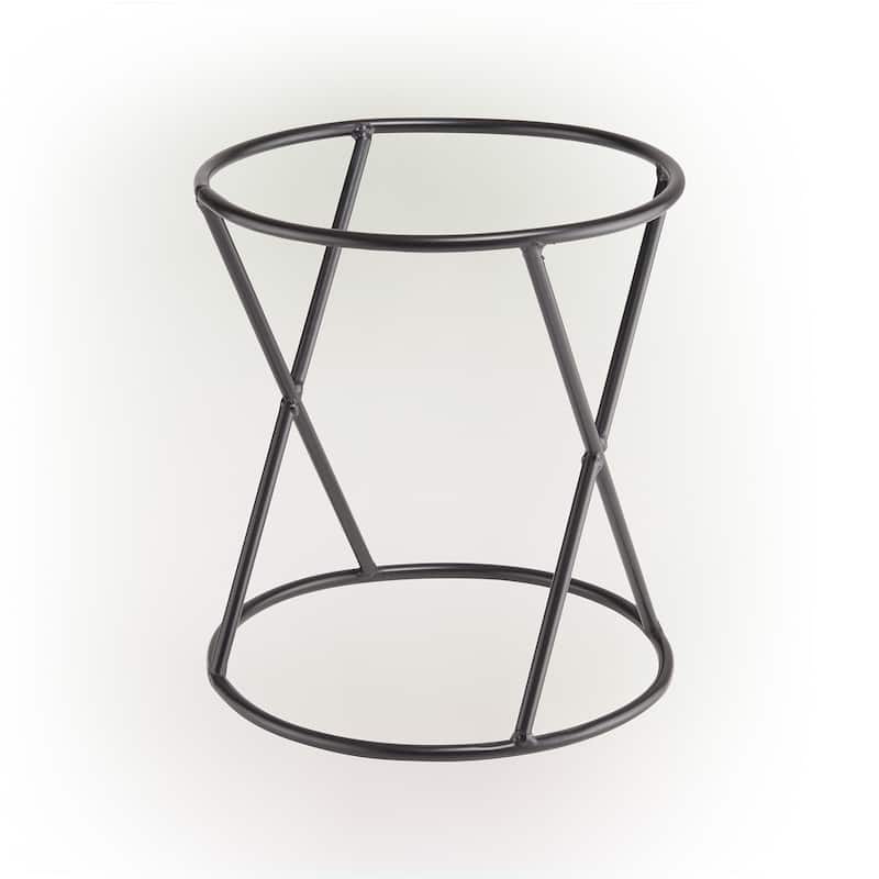 Alpine Corporation 11" Tall Indoor/Outdoor Metal Gazing Globe Display Stand
