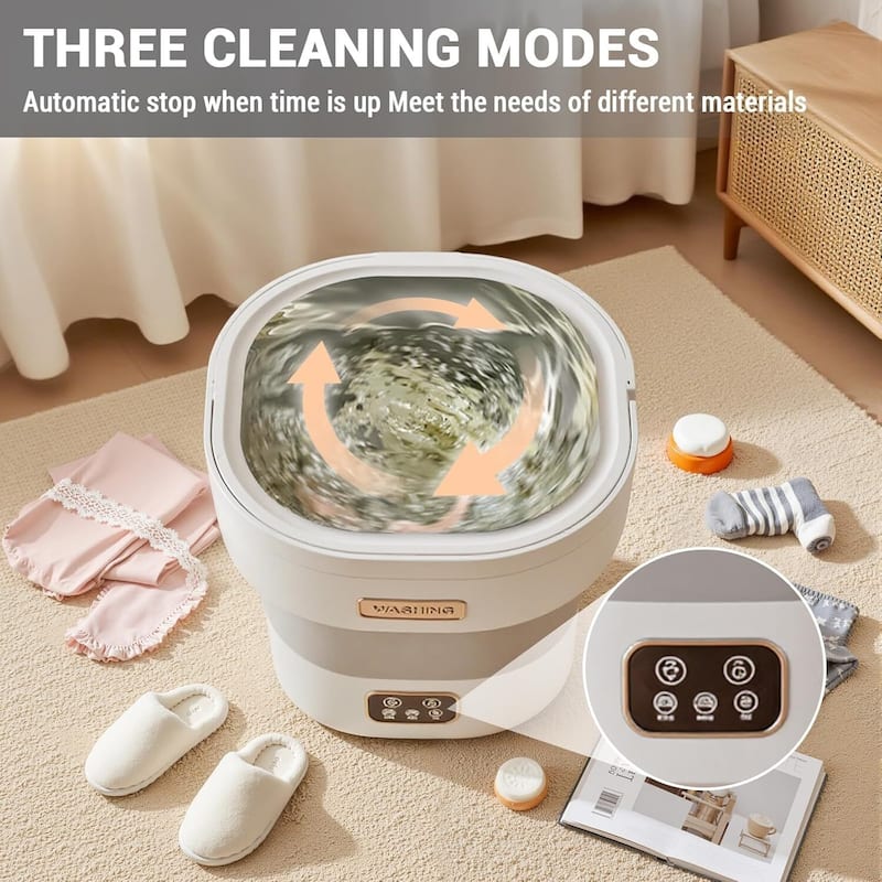 12L Mini Portable Washing Machine and Dryer for RV Travel Hotel Laundry - N/A