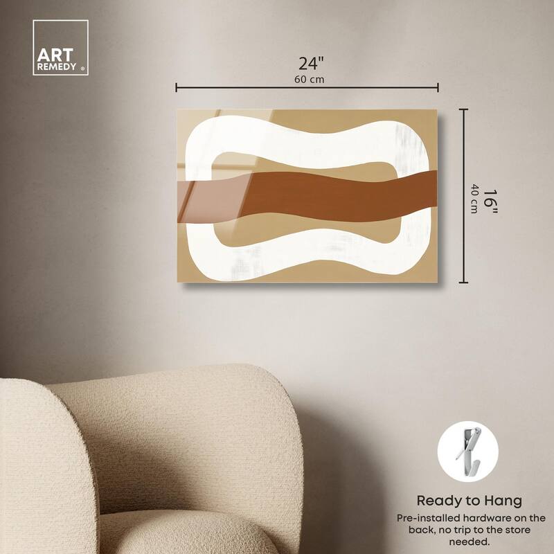 Minimal Wavy I Acrylic by Art Remedy, Ready to Hang