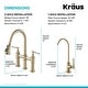 preview thumbnail 41 of 66, Kraus Allyn Traditional 3-Function Bridge Pulldown Kitchen Faucet