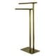 preview thumbnail 27 of 25, Edenscape Double L Shape Pedestal Towel Holder in Matte Black Antique Brass