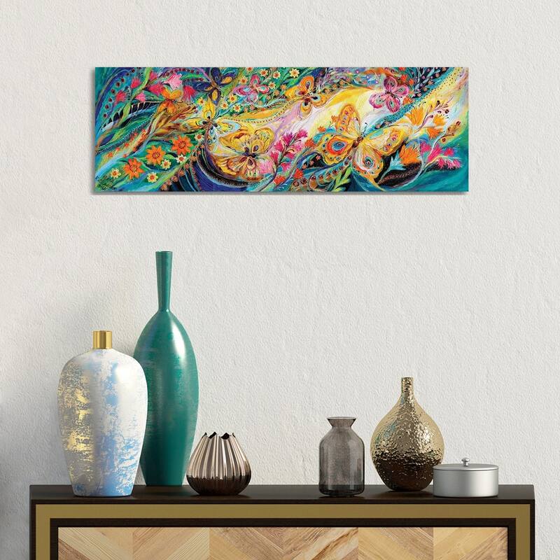 iCanvas "The Dance Of Butterflies" by Elena Kotliarker Canvas Print - 12x36x1.5