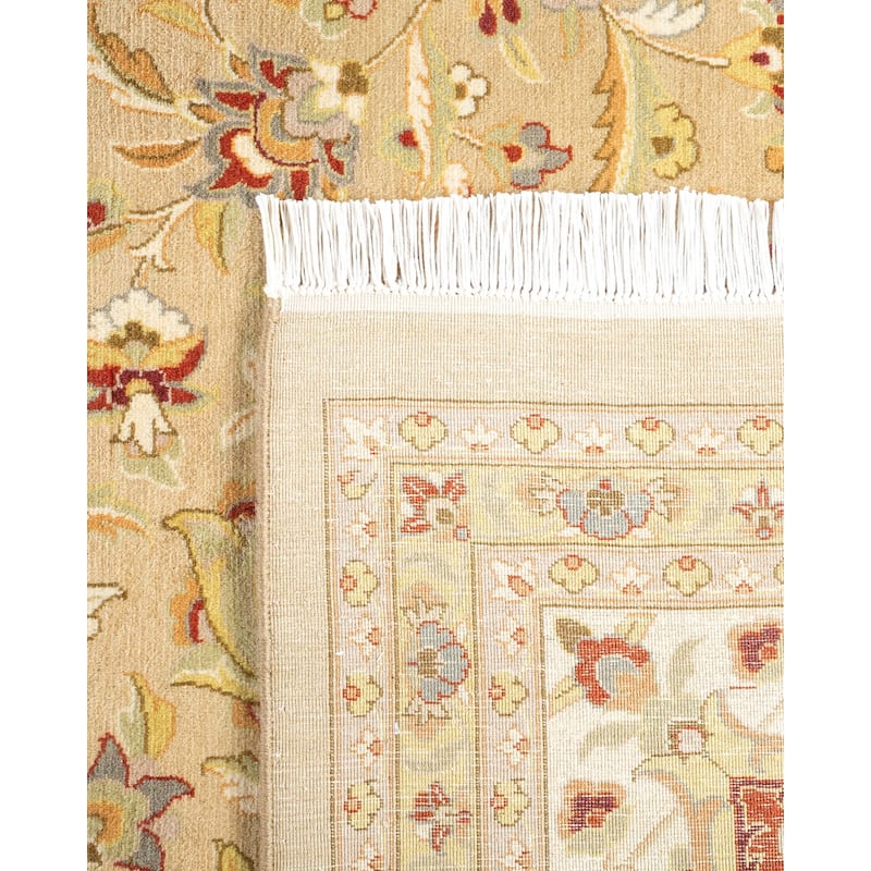 Overton Hand Knotted Wool Vintage Inspired Traditional Mogul Ivory Area Rug - 9 x 12