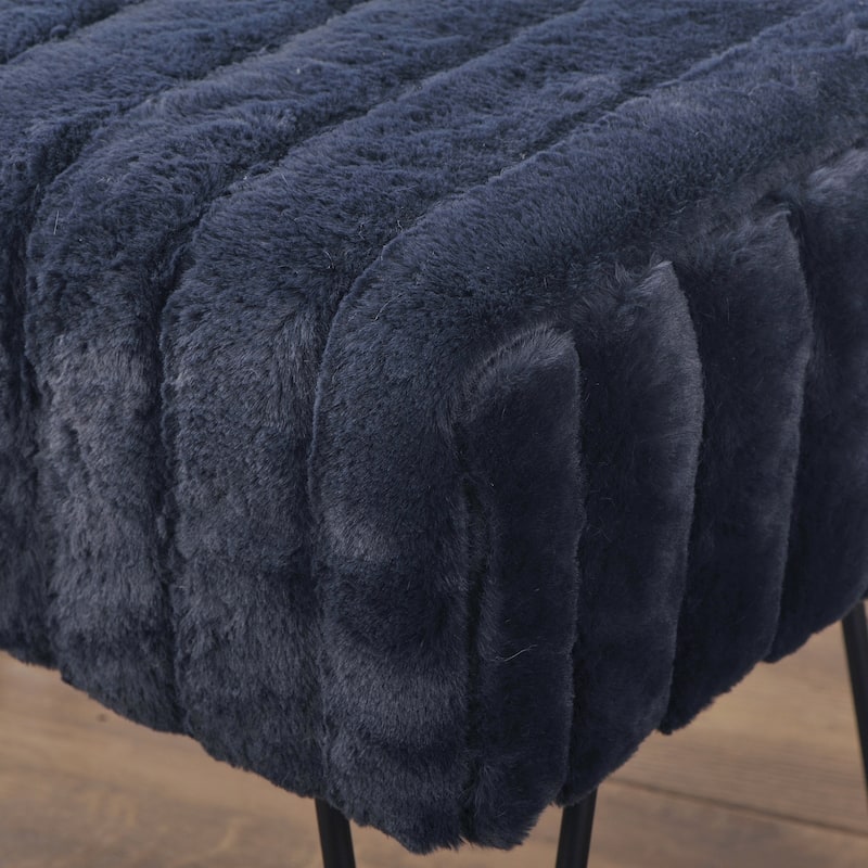 Serenta SuperMink Fauxfur Ottoman Bench