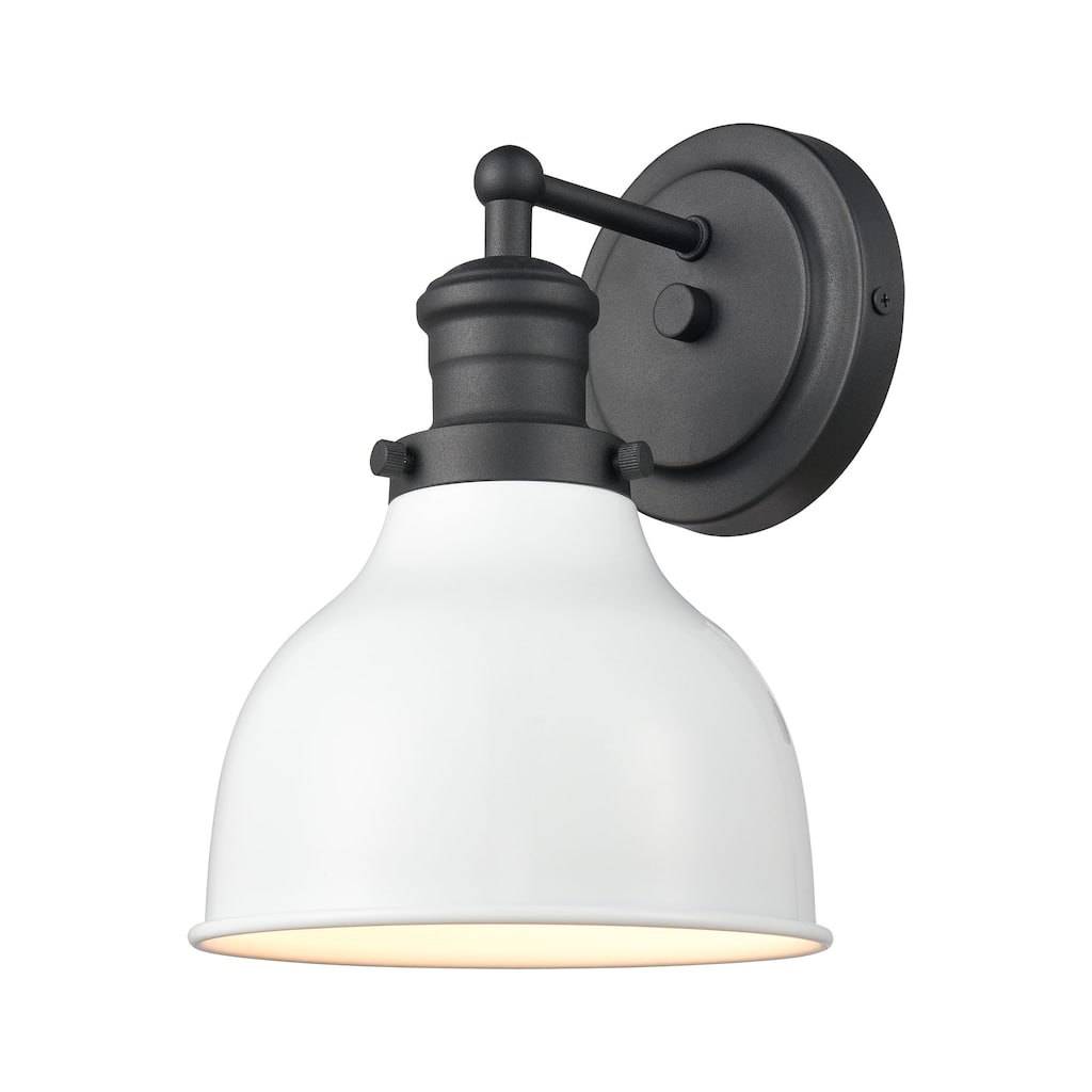 Elk Home Haralson Charcoal Withwhite Shade 1 Light Vanity Light