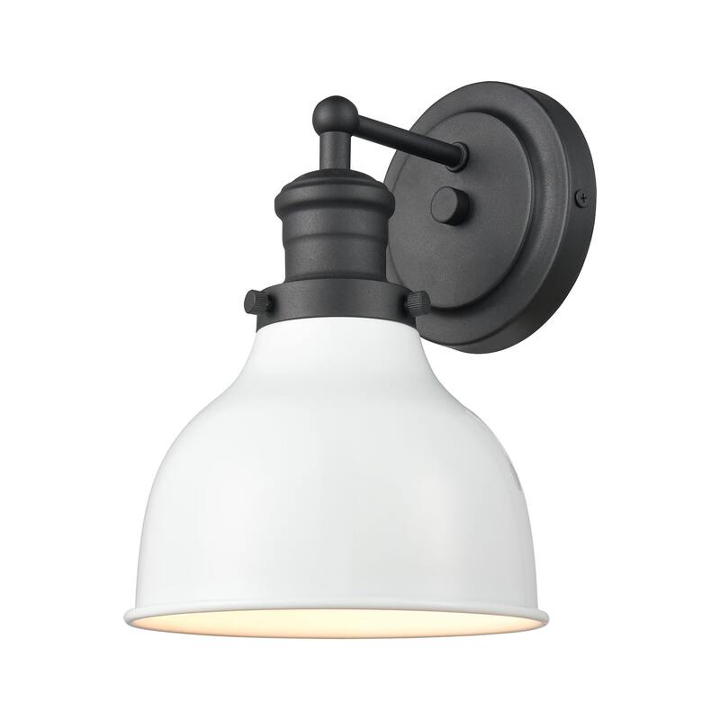 Elk Home Haralson Charcoal Withwhite Shade 1 Light Vanity Light