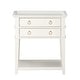 preview thumbnail 5 of 6, Collette White 2-Drawer Tray Top Nightstand by Greyson Living