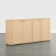 preview thumbnail 12 of 16, 70-inch Wide Modern Sideboard Cabinet with Semi-Cylindrical Columns