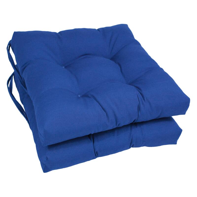 16-inch Square Indoor Chair Cushions (Set of 2, 4, or 6) - 16" x 16" - Set of 2 - Royal Blue