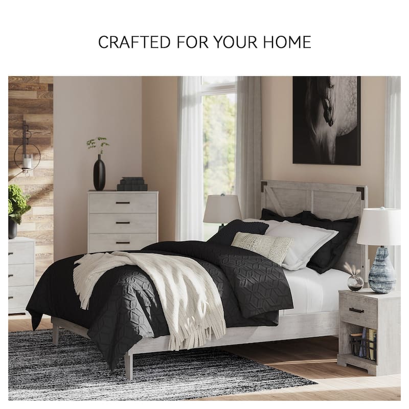 Signature Design by Ashley Shawburn White Platform Bed