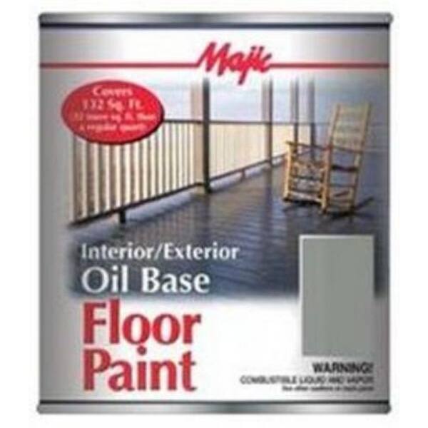 Majic 800752 Interior/Exterior Oil Base Floor Paint, Battleship Gray