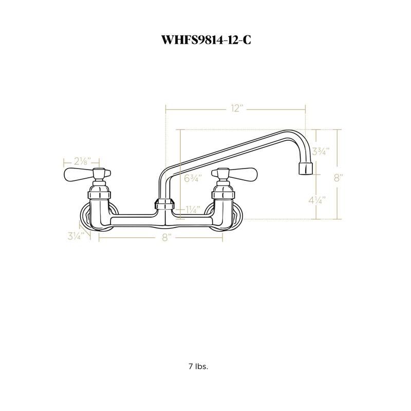 Whitehaus Collection Heavy Duty Wall Mount Utility Faucet