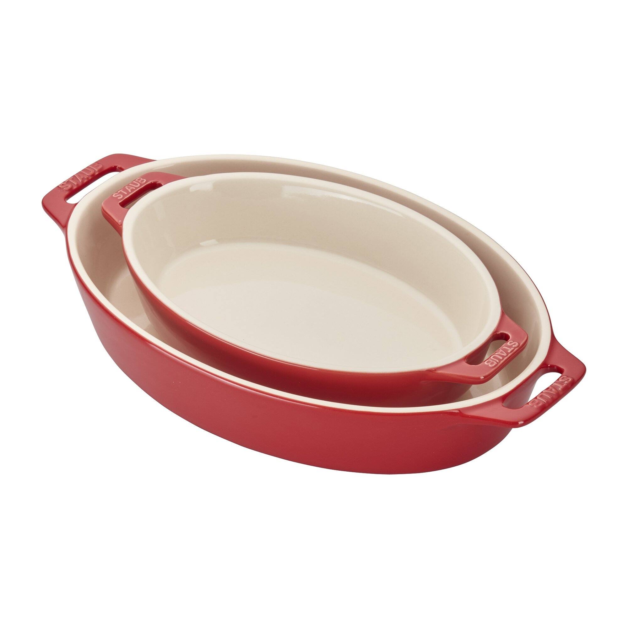 Ceramics Oval Baking Dish Set,Microwave freezer broiler and oven safe