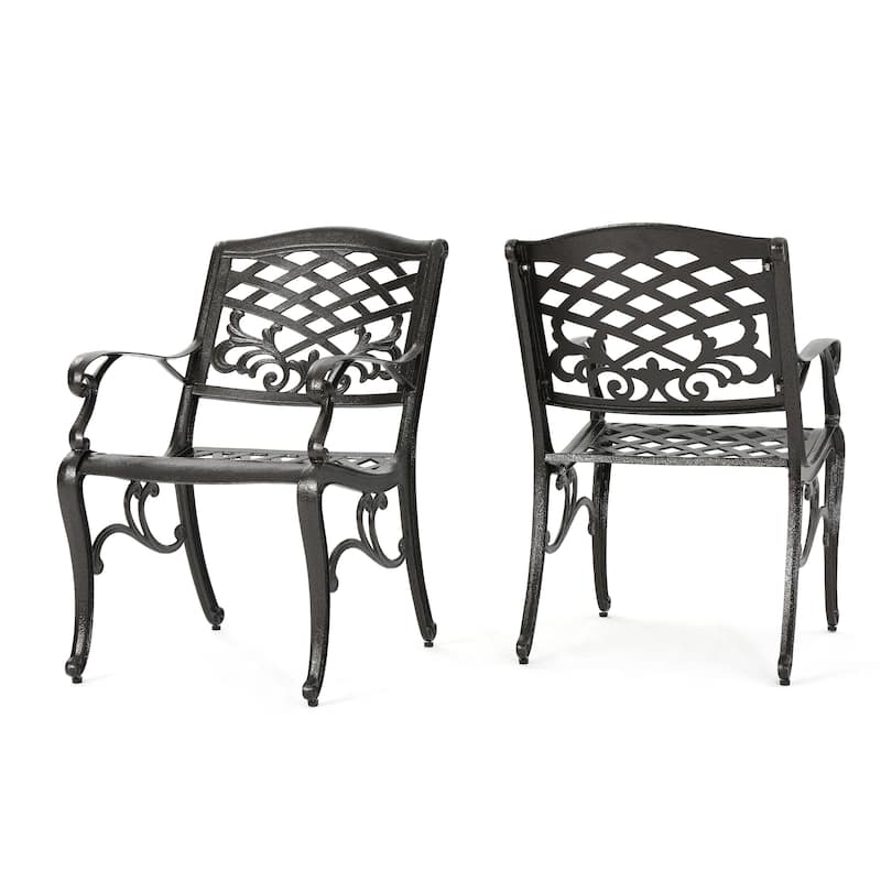 PHOENIX ARM CHAIR(set of 2) - Bronze