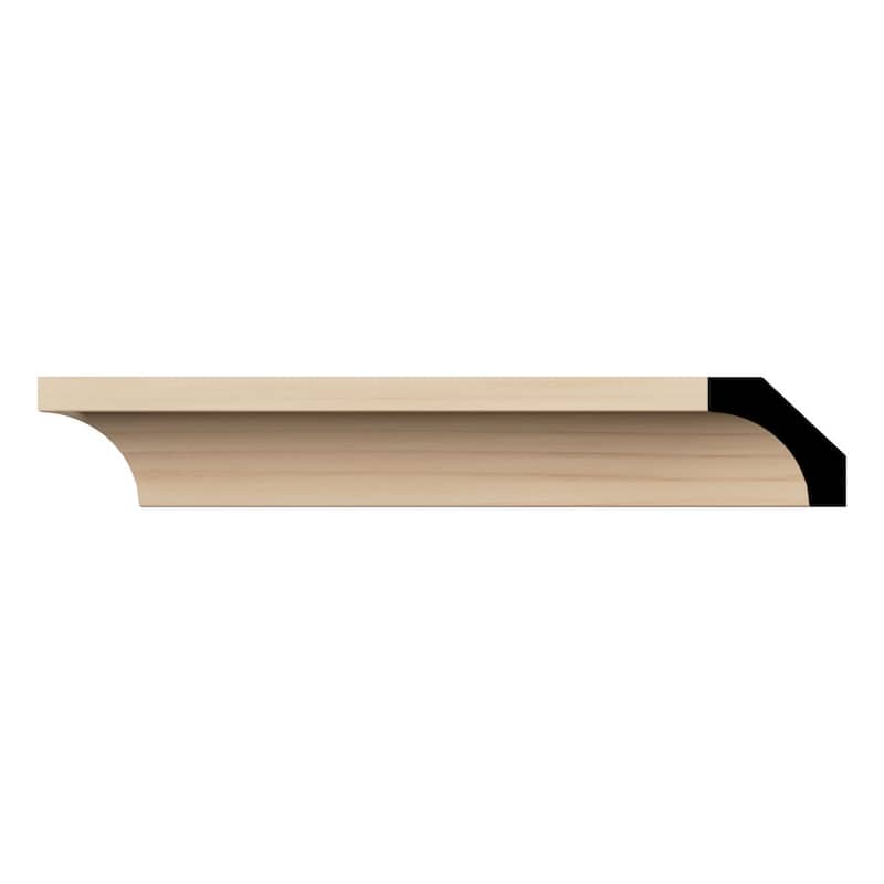 WM86 9/16-in D x 1-5/8-in W x 96-in L Americraft Solid Hardwood Stain Grade Cove Moulding - Alder