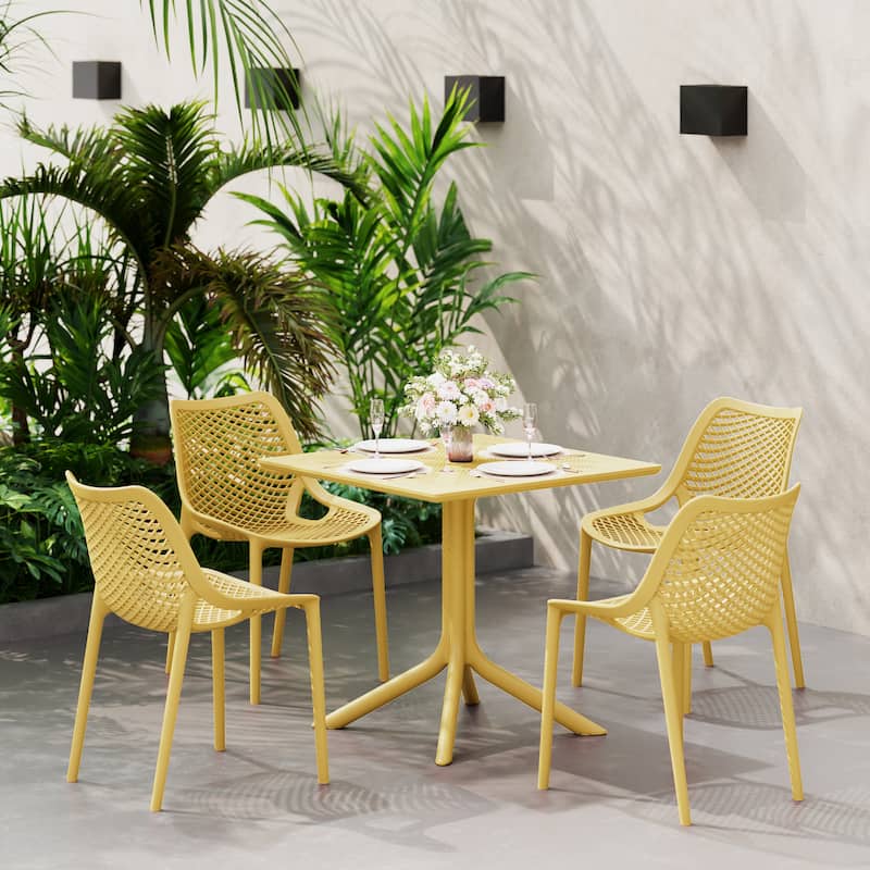 Frond and Form 31.5" Outdoor Square Dining Table