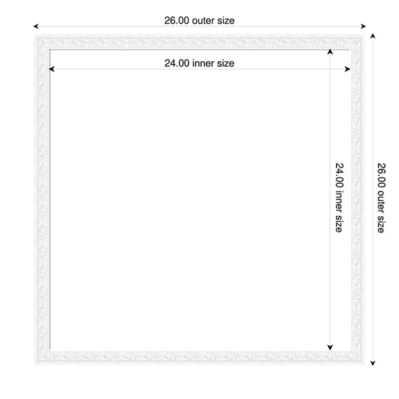 Bethany Framed Dry Erase Magnetic Board - 26 x 26 in - Bethany White