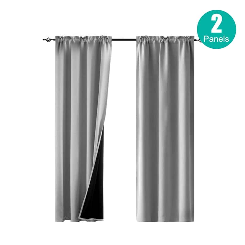 Pro Space 2 Panels Thermal Room Blackout Rod Pocket Curtain