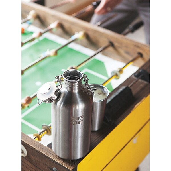 Klean Kanteen Classic 64 oz. Growler with Swing Lok Cap - Brush