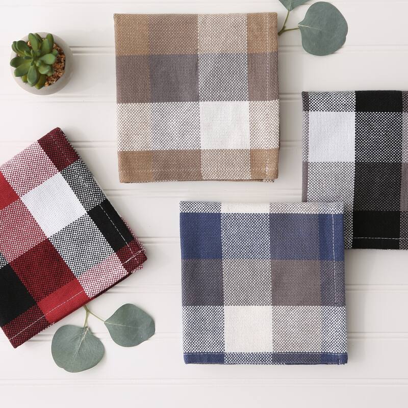DII Tri Color Check Dishcloth (Set of 4)