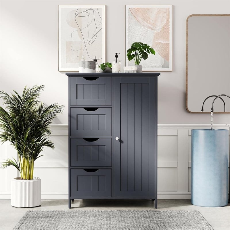 Bathroom Floor Cabinet - 11.8"D x 21.7"W x 32.5"H