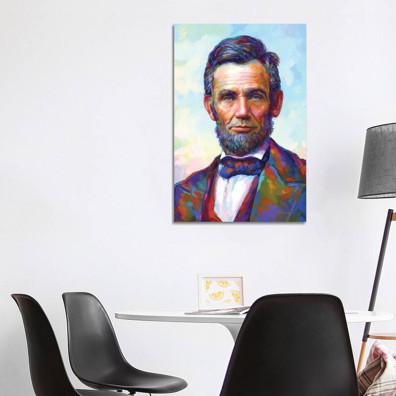 iCanvas "Abraham Lincoln II" by Leon Devenice Canvas Print - 40x26x1.5