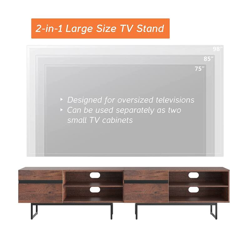 WAMPAT Modern TV Stand for up to 85 inch TV