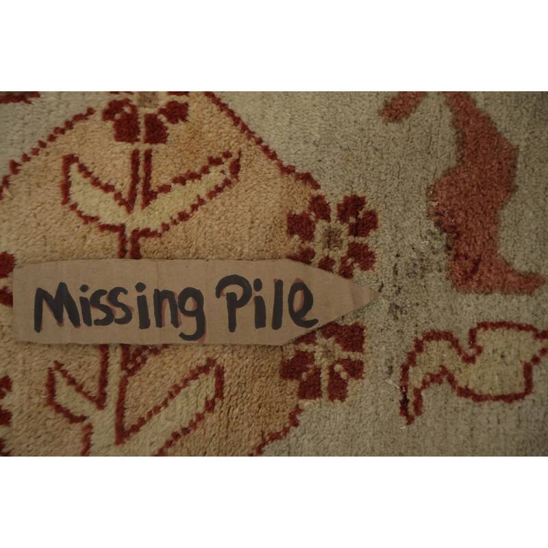 Hand Knotted Oriental 100% Wool Carpet Traditional All-Over Navy Blue & Blues Peshawar Area Rug - 9' 11'' X 8' 1''