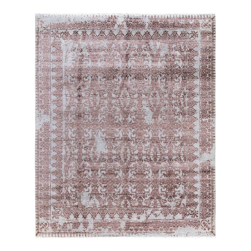 Ikat One-of-a-Kind Handmade Area Rug, Gray - 8' 1" x 10' 0"