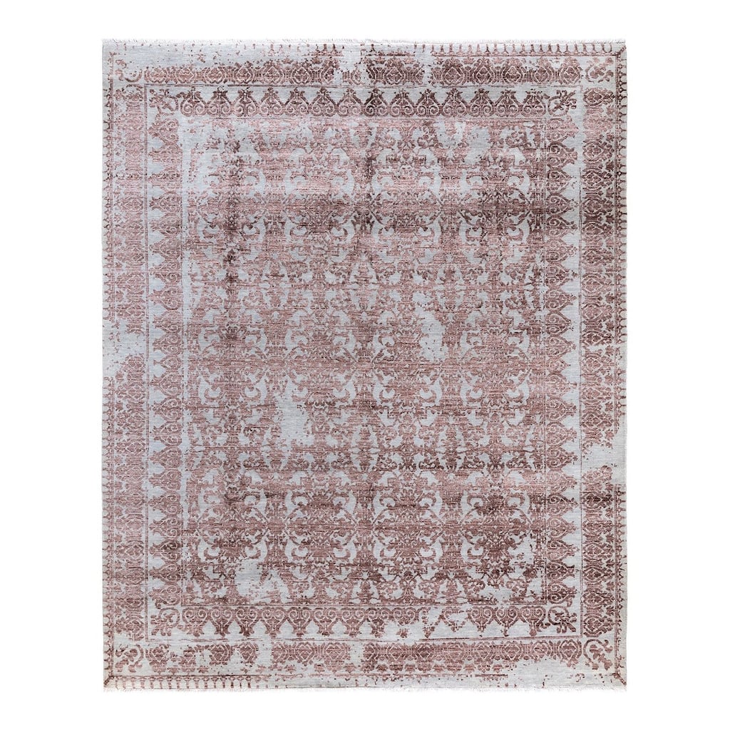 Ikat One-of-a-Kind Handmade Area Rug, Gray - 8' 1" x 10' 0"