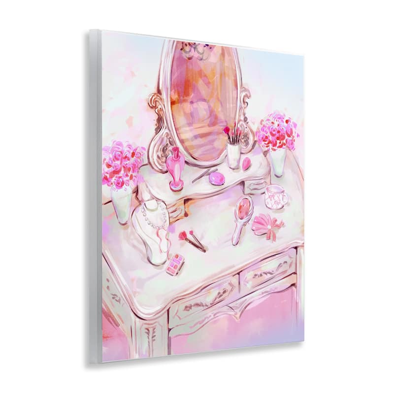Stupell Pastel Pink Vanity View Wall Plaque Art Design By Ziwei Li