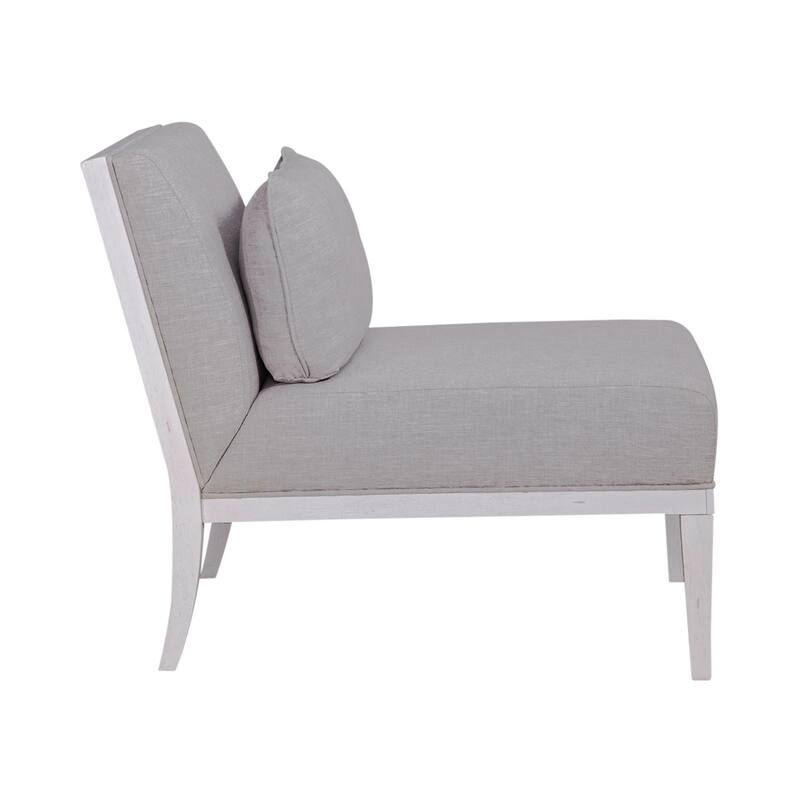 Allyson Park Wirebrushed Grey and White Upholstered Accent Chair