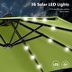 preview thumbnail 75 of 79, MAISON ARTS 15-foot Rectangular Crank Double-sided Outdoor Market Umbrella Solar LED Lighted Patio Umbrella with Base Included