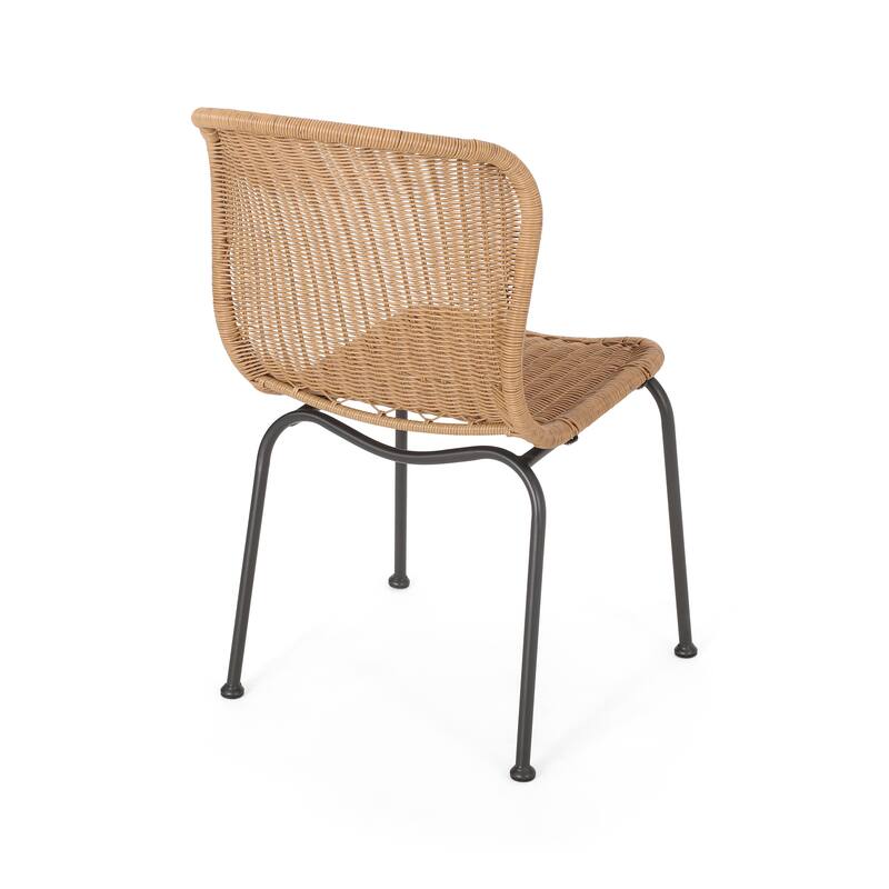 Spinnaker Outdoor Boho Wicker Dining Chair (Set of 2) by Christopher Knight Home - 20.25" W x 25.50" D x 34.75" H